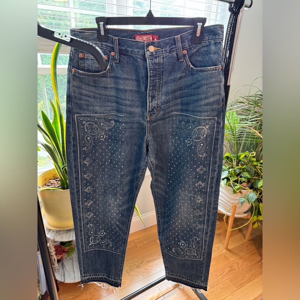 Lucky Brand Dark Blue Embellished Jeans